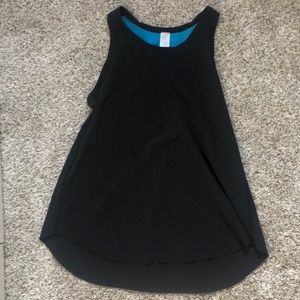 Black athletic tank top